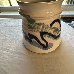 Handmade Artistic Ceramic pottery  with Blue and Green Accents
